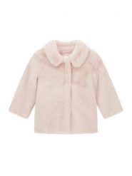 Guess Futro K6BL12 W3978 Różowy jasny Regular Fit. Czerwone kurtki i płaszcze dla dziewczynek Guess, z aplikacjami, z futra, bez kaptura. Za 344.99 zł.