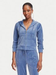 Juicy Couture Bluza Madison JCWAS225306 Niebieski Slim Fit. Niebieskie bluzy damskie Juicy Couture, s, bez wzorów, z syntetyku, bez kaptura. Za 407.99 zł.
