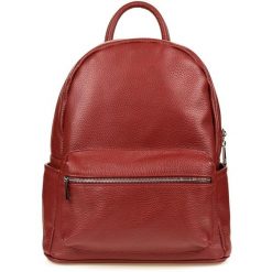 Bordowy Włoski Plecak Skórzany A4 damski miękka SKÓRA duży P16. Czerwone plecaki damskie bez wzorów, ze skóry. Za 349.90 zł.