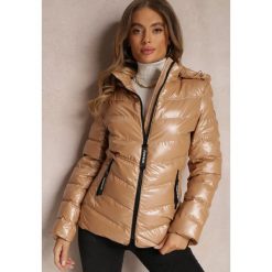 Ciemnobeżowa Kurtka Pikowana Absetrius. Brązowe kurtki damskie Renee, na jesień, l, bez wzorów, z tkaniny. Za 169.99 zł.