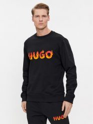 Hugo Bluza Ditmo 50504813 Czarny Regular Fit. Czarne bluzy męskie Hugo, l, bez wzorów, z bawełny, bez kaptura. Za 379.99 zł.