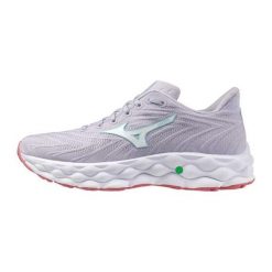 Buty do biegania damskie Mizuno Wave Sky 8. Białe obuwie sportowe damskie Mizuno, bez wzorów, do biegania, mizuno wave. Za 559.99 zł.