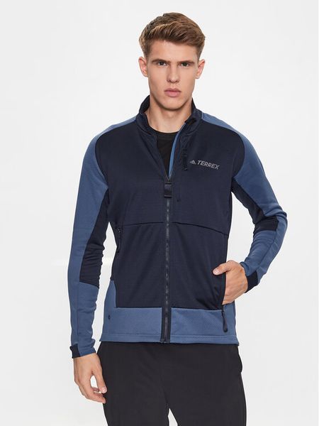 Adidas Polar Terrex Tech Flooce Hiking Fleece HH9227 Niebieski Regular Fit. Niebieskie bluzy męskie Adidas, m, bez wzorów, z polaru, bez kaptura. Za 439.99 zł.