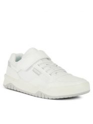 Geox Sneakersy J Perth Boy J367RE 0FEFU C1236 D Biały. Białe buty sportowe chłopięce Geox, bez wzorów, ze skóry, bez zapięcia. Za 169.99 zł.