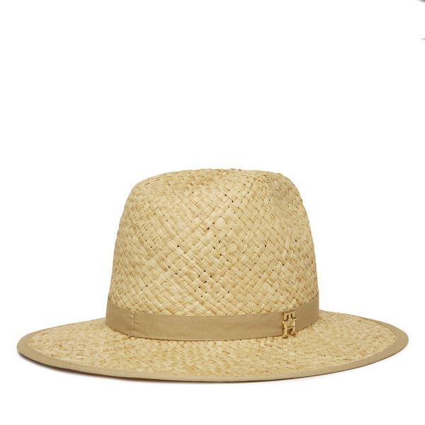 Kapelusz Tommy Hilfiger. Brązowe czapki i kapelusze damskie Tommy Hilfiger, bez wzorów. Za 179.99 zł.