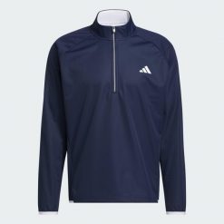 BLUZA ULTIMATE365 DURABLE WATER REPELLENT WIND QUARTER-ZIP. Niebieskie bluzy męskie Adidas, l, bez wzorów, z materiału, bez kaptura. Za 439.00 zł.