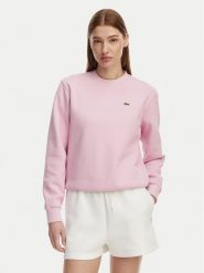 Lacoste Bluza SF5245 Różowy jasny Relaxed Fit. Czerwone bluzy damskie Lacoste, bez wzorów, z bawełny, bez kaptura. Za 649.99 zł.