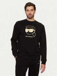 KARL LAGERFELD Bluza 705462 551900 Czarny Regular Fit. Czarne bluzy męskie KARL LAGERFELD, m, bez wzorów, z bawełny, bez kaptura. Za 379.99 zł.