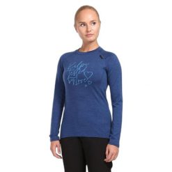 Sweter damski Kilpi Mavora Top. Niebieskie swetry damskie Kilpi, na zimę, s, bez wzorów, z wełny, sportowe, bez kołnierzyka, bez ramiączek, bez kaptura. Za 370.41 zł.