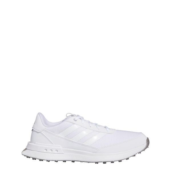 Buty Women's S2G Spikeless 24 Golf. Białe obuwie sportowe damskie Adidas, bez wzorów, z materiału, do biegania. Za 435.00 zł.