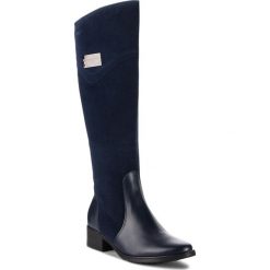 Oficerki SERGIO BARDI - Davoli FW127283618SW 607. Niebieskie kozaki damskie Sergio Bardi, ze skóry, bez obcasa. W wyprzedaży za 299.00 zł.