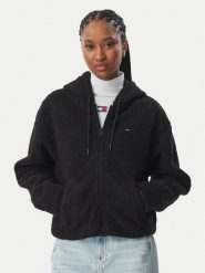 Tommy Jeans Kożuch sztuczny Teddy DW0DW23291 Czarny Regular Fit. Czarne płaszcze damskie Tommy Jeans, xl, bez wzorów, z jeansu, bez kaptura. Za 614.99 zł.