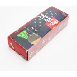 Świąteczny zestaw prezentowy: bokserki i skarpetki - Granatowy. Niebieskie bokserki męskie Cropp. Za 49.99 zł.