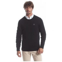Polo Club C.H..A Sweter Męski M Czarny. Czarne swetry przez głowę męskie Polo Club C.H..A, z okrągłym kołnierzem. W wyprzedaży za 239.00 zł.