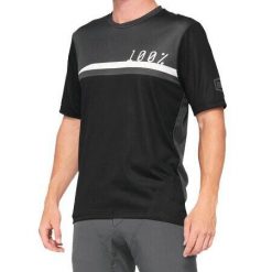 Koszulka rowerowa męska 100% Airmatic Jersey SS. Czarne bluzy męskie 100%, m, bez wzorów, z jersey, bez kaptura. Za 129.99 zł.