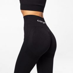 Legginsy bezszwowe Carpatree Allure czarne. Czarne legginsy damskie Carpatree, m, bez wzorów, z elastanu, na fitness i siłownię. W wyprzedaży za 172.49 zł.