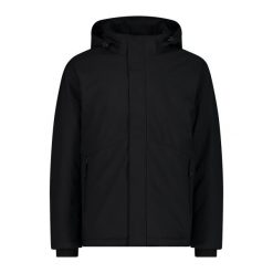 Kurtka narciarska z kapturem CMP Snaps. Czarne kurtki męskie CMP, bez wzorów, z softshellu, z kapturem, narciarskie. Za 625.35 zł.