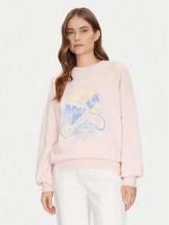 Guess Bluza W5GQ16 K68I4 Różowy Regular Fit. Czerwone bluzy damskie Guess, s, z aplikacjami, z bawełny, bez kaptura. Za 199.99 zł.