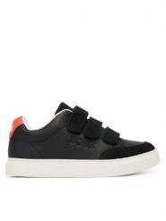 BOSS Sneakersy J52818 M Czarny. Czarne buty sportowe chłopięce Boss, bez wzorów, ze skóry, bez zapięcia. Za 424.99 zł.