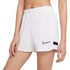 Szorty Nike Dri-FIT Academy, Biały, Kobiety. Białe szorty damskie Nike, l, bez wzorów, z materiału, z podwyższonym stanem. W wyprzedaży za 79.45 zł.