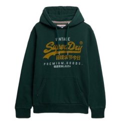 Bluza z kapturem Superdry Vintage Logo Duo Classic. Zielone bluzy męskie Superdry., m, bez wzorów, z bawełny, z kapturem. Za 349.75 zł.