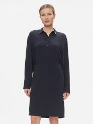 Tommy Hilfiger Sukienka koszulowa Smd Detail Fluid Knee Dress WW0WW41009 Granatowy Regular Fit. Niebieskie sukienki damskie Tommy Hilfiger, bez wzorów, z wiskozy, bez kołnierzyka, bez ramiączek, koszulowe. Za 729.99 zł.