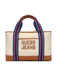 Guess Jeans Torba M5BZ92 WL970 Écru. Torby sportowe męskie Guess Jeans, z aplikacjami, z bawełny. Za 269.99 zł.