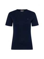 Tommy Hilfiger Koszulka Kobiety Bawełna niebieski, L. Niebieskie t-shirty damskie Tommy Hilfiger, l, bez wzorów, z bawełny, eleganckie, bez kołnierzyka. Za 169.95 zł.