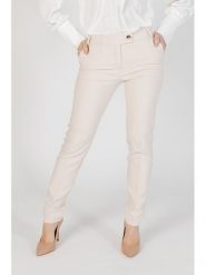 Rinascimento Spodnie materiałowe CFC0117747003 Beżowy Regular Fit. Brązowe spodnie materiałowe damskie Rinascimento, xl, bez wzorów, z materiału. Za 219.99 zł.