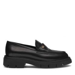 Lordsy GINO ROSSI. Czarne mokasyny damskie Gino Rossi. Za 279.99 zł.