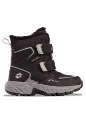 Buty zimowe chłopięce, Alstyne Tex T. Czarne buty zimowe chłopięce Lotto, bez wzorów, z materiału, bez zapięcia. Za 159.99 zł.