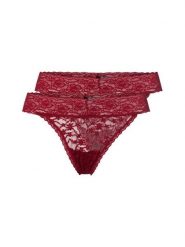 Snocks Stringi w 2-paku Kobiety czerwony, S. Czerwone stringi damskie Snocks, s, bez wzorów, z koronki. Za 99.95 zł.