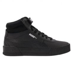 Buty do chodzenia damskie Puma Carina Mid. Czarne obuwie sportowe damskie Puma, bez wzorów, z materiału, trekkingowe. Za 329.99 zł.