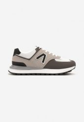 Szare Sznurowane Buty Sportowe Sneakersy na Płaskiej Podeszwie z Ozdobną Naszywką Tiresi. Szare buty sportowe męskie Born2be, z jeansu, bez zapięcia. Za 109.99 zł.