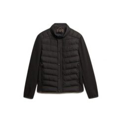 Kurtka Superdry Popper Softshell. Czarne kurtki męskie Superdry., xl, z aplikacjami, z softshellu, eleganckie, bez kaptura. Za 451.50 zł.