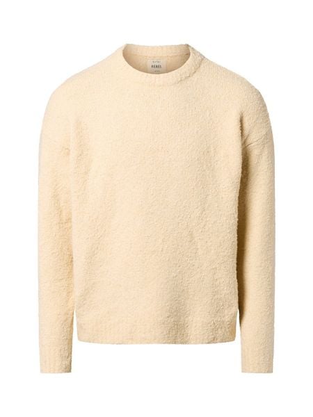 Redefined Rebel Męski sweter z dzianiny z zawartością wełny - RRMemphis Mężczyźni Sztuczne włókno beżowy wypukły wzór tkaniny, XXL. Brązowe swetry przez głowę męskie Redefined Rebel, m, bez wzorów, z dzianiny, bez kołnierzyka. Za 249.95 zł.