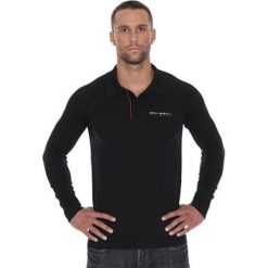 Brubeck Koszulka męska polo Prestige z długim rękawem czarna r. L (LS10620). Koszulki polo męskie Brubeck, z długim rękawem. Za 215.89 zł.
