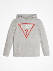 Guess Bluza L92Q09 KAUG0 Szary Regular Fit. Szare bluzy dla chłopców Guess, z aplikacjami, z bawełny, bez ramiączek, bez kaptura. Za 109.99 zł.