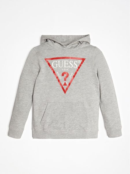 Guess Bluza L92Q09 KAUG0 Szary Regular Fit. Szare bluzy dla chłopców Guess, z aplikacjami, z bawełny, bez ramiączek, bez kaptura. Za 109.99 zł.