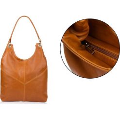 Krateczka CAMEL - DAMSKA SKÓRZANA TOREBKA WOREK NA RAMIĘ 970. Brązowe torby na ramię damskie Krateczka, bez wzorów, bez dodatków. Za 252.99 zł.
