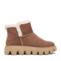 Śniegowce Rieker. Brązowe śniegowce i trapery damskie Rieker. Za 339.99 zł.