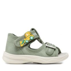 Sandały Superfit. Zielone sandały dziewczęce Superfit, bez zapięcia. Za 119.99 zł.