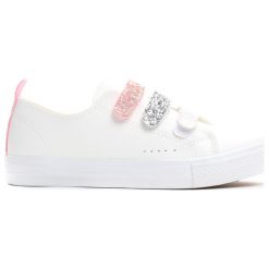 Białe Buty Sportowe Aglitter. Buty sportowe dziewczęce marki bonprix. Za 69.99 zł.