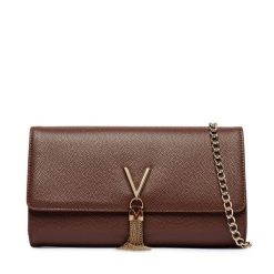 Torebka Valentino. Brązowe torebki do ręki damskie Valentino, bez wzorów, wizytowe, bez dodatków. Za 369.99 zł.