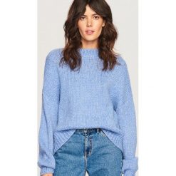 Sweter z domieszką wełny - Niebieski. Niebieskie swetry damskie Reserved, z wełny. Za 119.99 zł.
