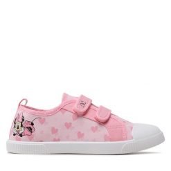 Trampki Mickey&Friends. Czerwone półbuty dziewczęce Mickey&Friends, bez wzorów, bez zapięcia. Za 59.99 zł.