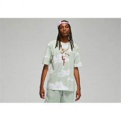 Koszulka sportowa męska Nike Air Jordan Essential Statement 85. Zielone buty sportowe męskie Nike, l, bez wzorów, z bawełny, bez kołnierzyka, bez ramiączek, na fitness i siłownię. Za 199.00 zł.