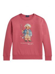 Polo Ralph Lauren Bluza 323B18891001 Czerwony jasny Regular Fit. Czerwone bluzy dla chłopców Polo Ralph Lauren, bez wzorów, z bawełny, bez ramiączek, bez kaptura. Za 549.99 zł.