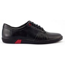 KOMODO Buty męskie casual 910 czarne. Czarne półbuty na co dzień męskie na jesień, z jeansu, biznesowe, bez zapięcia. Za 367.89 zł.