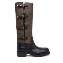 Kozaki MICHAEL Michael Kors. Czarne kozaki damskie MICHAEL Michael Kors, bez obcasa, na płaskiej podeszwie. Za 1,579.00 zł.